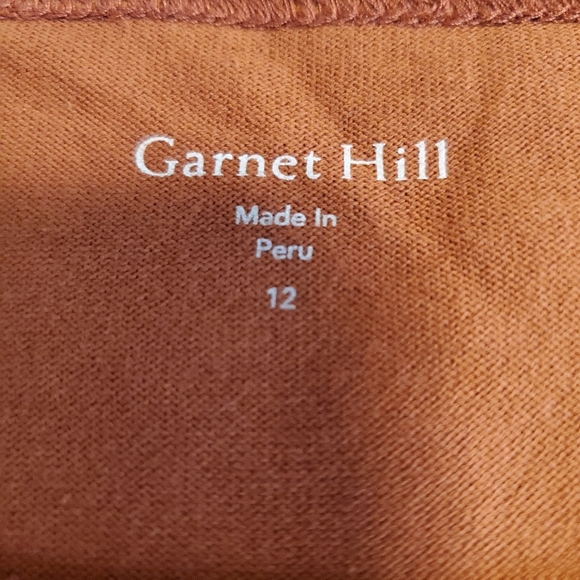 Garnet Hill Size 12 Organic Pima Cotton Pumpkin color 3/4 Sl shift dress - Picture 2 of 9